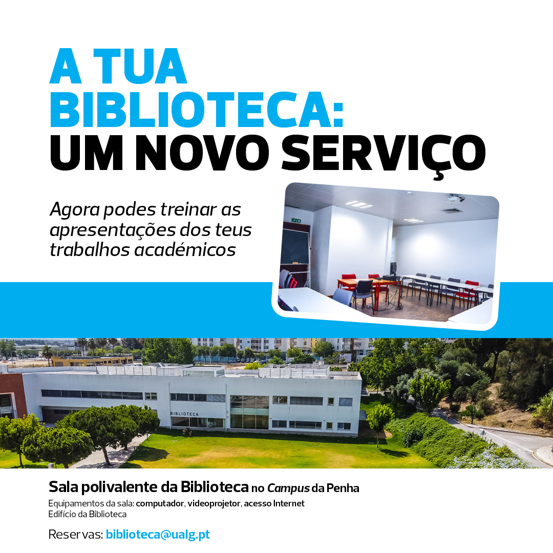 Cartaz com informação sobre o novo Serviços na Biblioteca da Penha