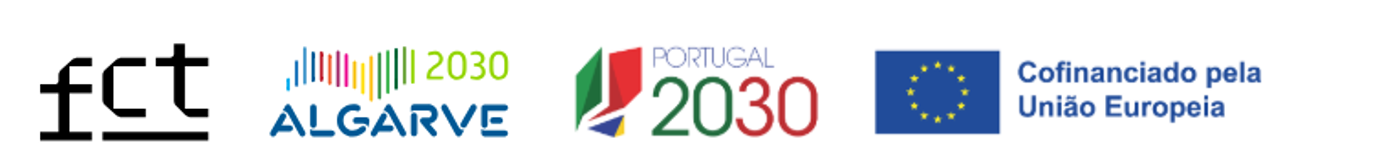 logotipo FCT; Algarve 2030; Portugal 2030; União Europeia