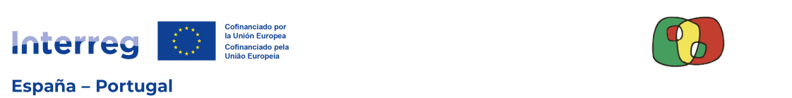 Logotipos Interreg Espanha - Portugal; União Europeia