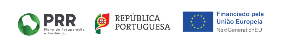 Logotipos PRR; República Portuguesa; União Europeia