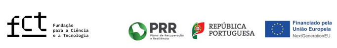 logotipos FCT; PRR; República Portuguesa; União Europeia