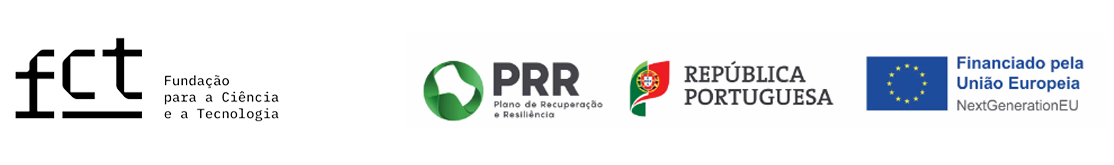 logotipos FCT; PRR; República Portuguesa; União EUropeia
