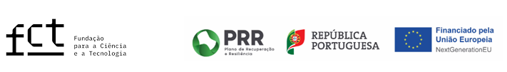 Logotipos FCT; PRR; República Portuguesa; União Europeia