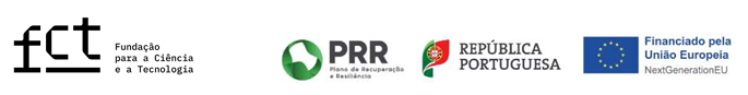 Logotipos FCT; PRR; República Portuguesa; União Europeia