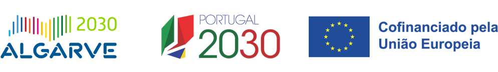 Logotipos Algarve 2030; Portugal 2030; União Europeia