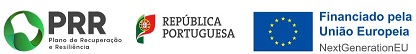 Logotipos PRR; República Portuguesa; União Europeia